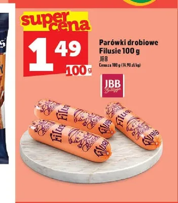 Parówki drobiowe Filusie JBB promocja w TOPAZ