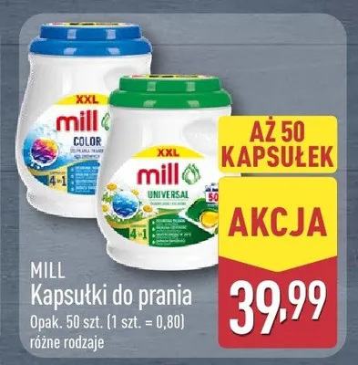 Kapsułki do prania Mill promocja w Aldi