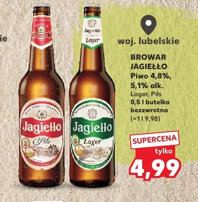 Piwo Browar Jagiełło promocja w Kaufland