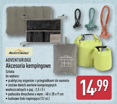Poduszka dmuchana o wym.: 48x28x9cm ADVENTURIDGE promocja w Aldi