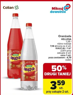 Oranżada różne rodzaje KAUCJA + 1 zł promocja w Carrefour Market
