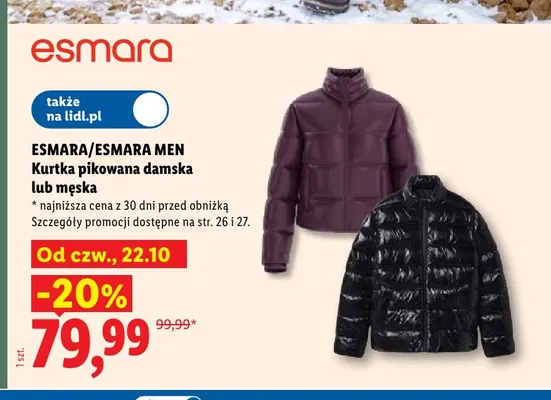 Kurtka pikowana męska promocja w Lidl