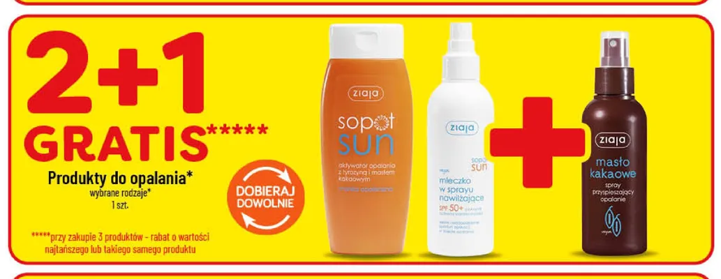 Masło kakaowe spray przyspieszający opalanie Ziaja promocja w POLOmarket