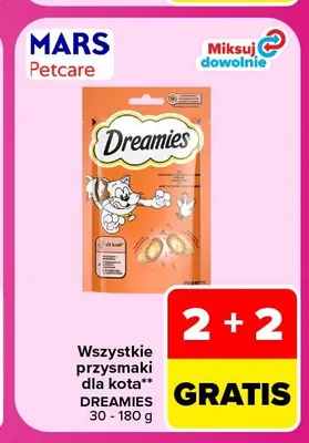 Przysmaki dla kota Dreamies promocja w Carrefour Market