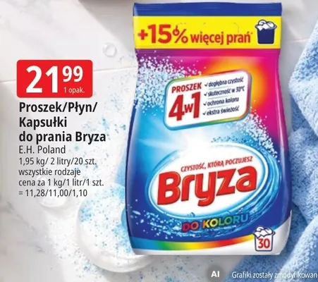 Kapsułki do prania Bryza promocja w Leclerc