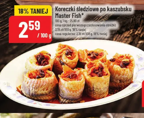 Koreczki śledziowe po kaszubsku Master Fish promocja w POLOmarket
