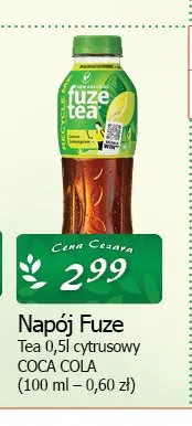 Napój Fuze Tea cytrusowy promocja w CEZAR Delikatesy