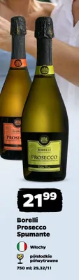 Wino musujące Borelli Prosecco promocja w Netto