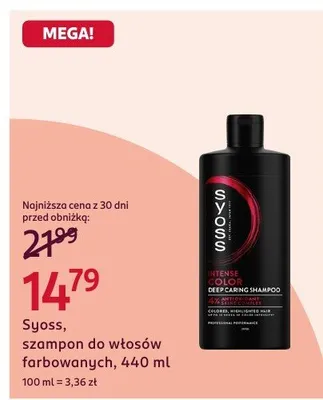 Szampon do włosów farbowanych promocja w Rossmann