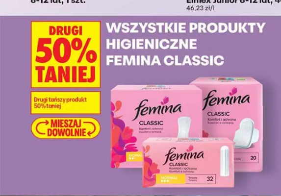 Podpaski Femina Classic Komfort i ochrona promocja w Biedronka