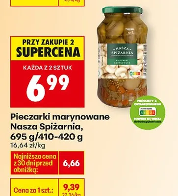 Pieczarki marynowane promocja w Biedronka