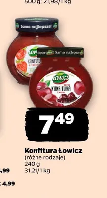 Konfitura z wiśni Łowicz promocja w Netto