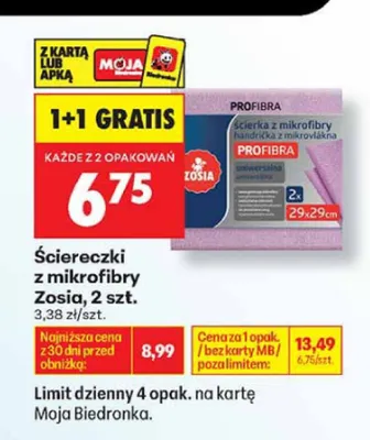 Ściereczki z mikrofibry Zosia promocja w Biedronka