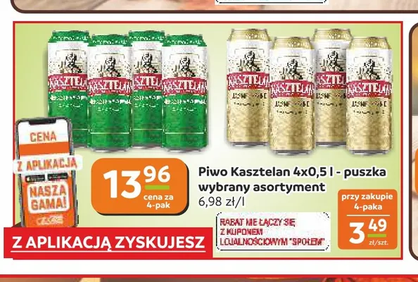 Piwo Kasztelan 4-pak promocja w Społem Częstochowa