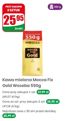 Kawa mielona Mocca Fix Gold Woseba promocja w Dino
