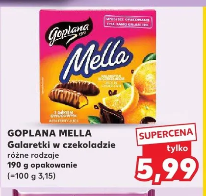 Galaretki w czekoladzie Goplana Mella promocja w Kaufland