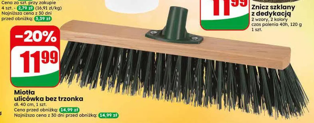 Miotła ulicówka bez trzonka dł. 40cm promocja w Dino