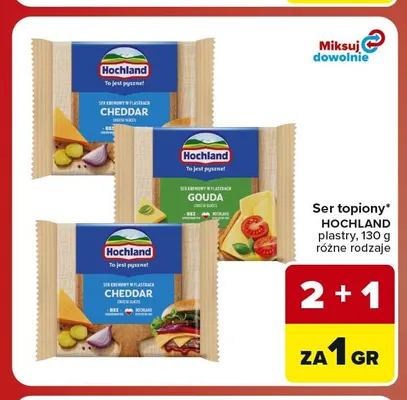 Ser topiony w plastrach Gouda Hochland promocja w Carrefour Market
