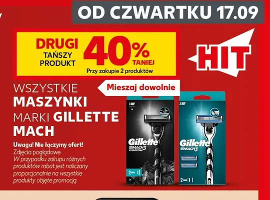 Maszynki marki Gillette Mach promocja w Kaufland