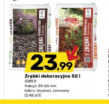 Zrębki dekoracyjne Sobex czerwone promocja w Bricomarche