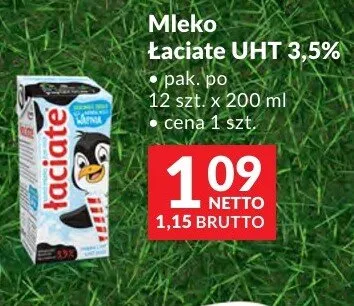 Mleko łaciate UHT 3,5% promocja w Makro