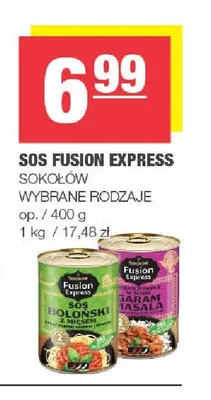 Sos Garam Masala Sokołów Fusion Express promocja w SPAR