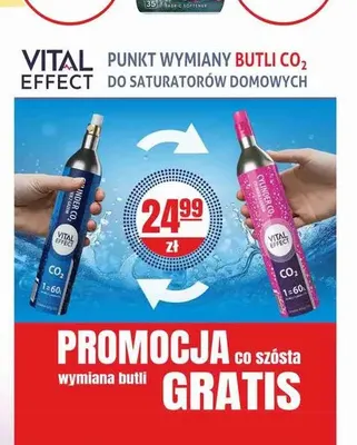 Punkt wymiany butli CO2 do saturatorów domowych Vital Effect promocja w Sedal