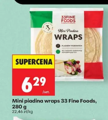 Mini piadina wraps 33 Fine Foods promocja w Biedronka