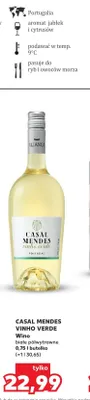 Wino CASAL MENDES VINHO VERDE białe półwytrawne promocja w Kaufland