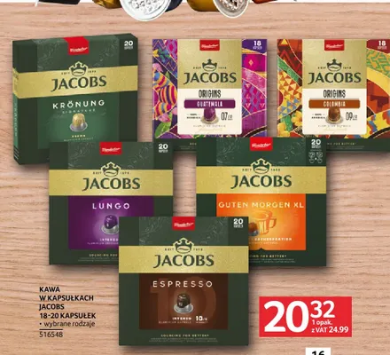 Kawa w kapsułkach Jacobs promocja w Selgros
