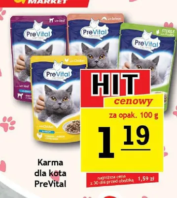 Karma dla kota PreVital promocja w Gram Market