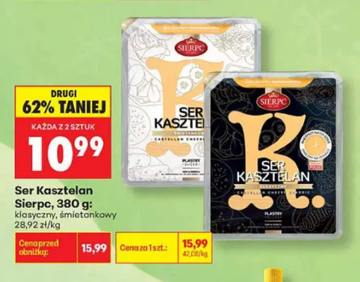 Ser Kasztelan klasyczny plastry Sierpc promocja w Biedronka
