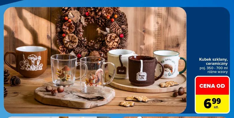 Kubek szklany 350-700 ml promocja w Carrefour