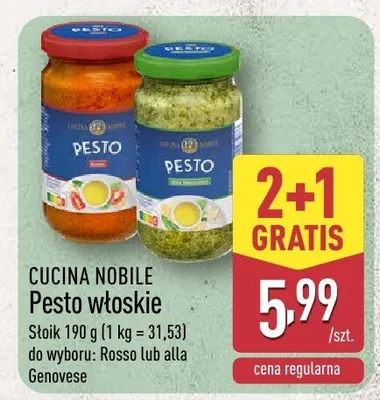 Pesto włoskie Rosso Cucina Nobile promocja w Aldi