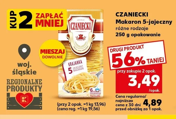 Makaron 5-jajeczny Czaniecki Krajanka promocja w Kaufland