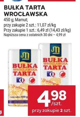 Bułka tarta Wrocławska, przy zakupie 2 szt. promocja w Stokrotka
