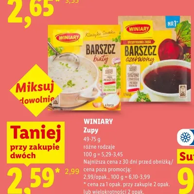 Zupa w proszku Barszcz biały Winiary promocja w Lidl