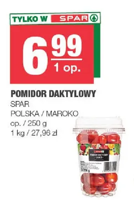 Pomidory daktylowe Spar promocja w SPAR