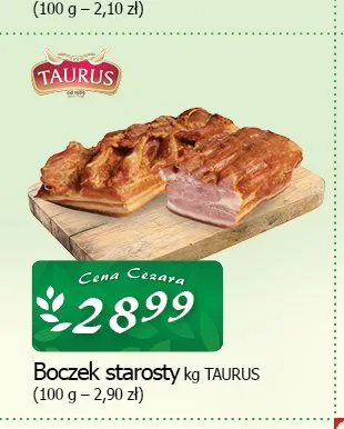 Boczek starosty Taurus promocja w CEZAR Delikatesy