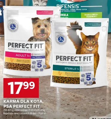 Karma dla psa Perfect Fit Adult 1+ bogaty w kurczaka promocja w Stokrotka