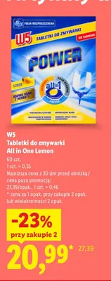 Tabletki do zmywarki All in One Lemon W5 promocja w Lidl