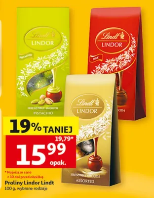 Praliny Lindor Lindt promocja w Auchan