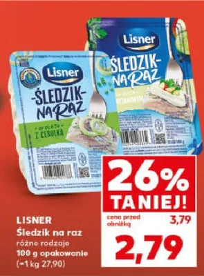 Śledzie na raz różne rodzaje promocja w Kaufland