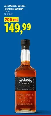 Whiskey Jack Daniel's Bonded Tennessee promocja w Lidl