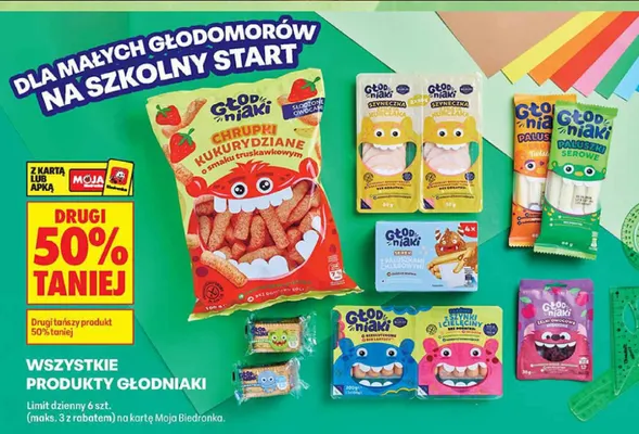 Chrupki kukurydziane o smaku truskawkowym Głodniaki promocja w Biedronka