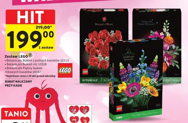 Zestaw Lego Botanicals Piękny bukiet różowych kwiatów 10342 promocja w Intermarche