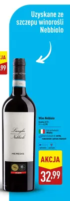 Wino czerwone Nebbiolo Heredis promocja w Aldi