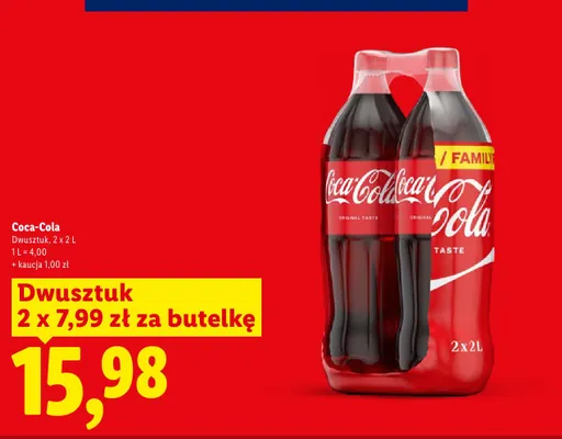 Napój gazowany Coca-Cola 2-pak promocja w Lidl