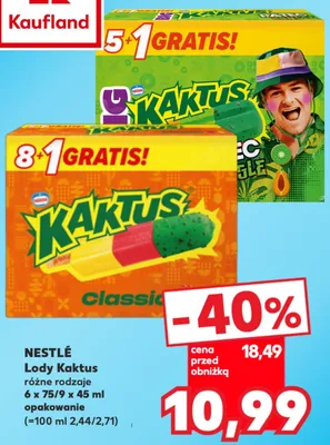 Lody Kaktus Big Nestlé 6-pak promocja w Kaufland