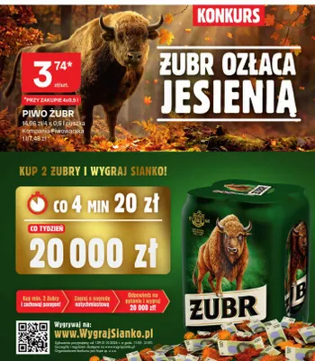 Piwo Żubr 4-pak 500 ml promocja w Chorten